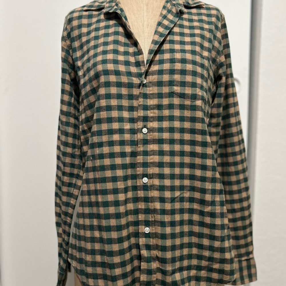 Frank & Eileen “Barry” Green and Tan Plaid Shirt
